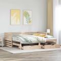 vidaXL Denná posteľ so zásuvkami 90x200 cm masívna borovica