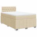 vidaXL Boxspring posteľ s matracom krémová 120x190 cm látka