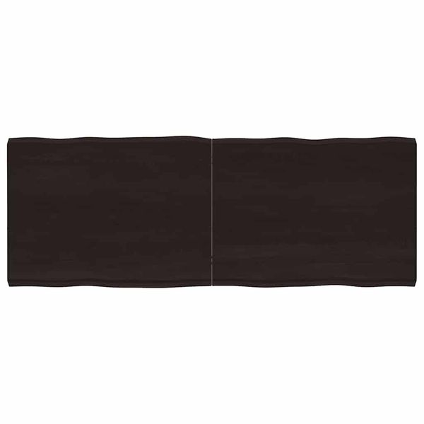 vidaXL Stolová doska tmavohnedá 160x60x(2-6)cm ošetrený masív hrany