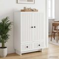vidaXL Servírovacia skriňa Biely 66 x 34,5 x 95 cm Konštruované drevo
