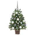 vidaXL Umelý vianočný stromček s 150 LED-i Zelená 75 cm PE a PVC