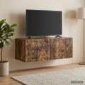 vidaXL Nástenná TV skrinka 98 x 41 x 30 cm Dymový dub Kompozitné drevo