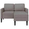 vidaXL 2-miestna pohovka s leňoškou v tvare L taupe látka 125 cm
