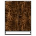 vidaXL Skrinka na topánky, tmavý dub 75x38x97,5cm kompozitné drevo+kov