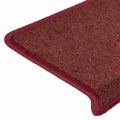 vidaXL Schodové rohože 30 ks 65x21x4 cm bordové s obdĺžnikovým okrajom