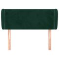 vidaXL Čelo postele so záhybmi tmavozelený 93x23x78/88 cm zamat