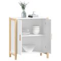 vidaXL Komoda biela 62x38x70 cm spracované drevo