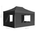 vidaXL Profesionálny skladací stan+steny, hliník 4,5x3 m, antracit
