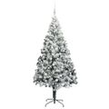 vidaXL Umelý vianočný stromček Biela 180 cm PVC a Oceľ a Plast