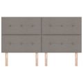 vidaXL LED hlavová doska Sivohnedá látka