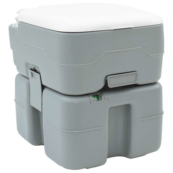 vidaXL Kempingové WC Sivá 41,5 x 36,5 x 42 cm