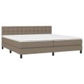 vidaXL Boxspring posteľ s matracom sivohnedý 200x200 cm látka