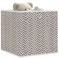 vidaXL skladacie úložné boxy 4 ks hnedá 32x32x32 cm Netkaná textília
