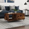 vidaXL Konferenčný stolík dymový dub 90x50x40 cm kompozitné drevo