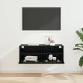 vidaXL TV nástenná skriňa 80 x 30 x 30 cm Čierny dub Kompozitné drevo