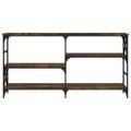 vidaXL Konzolový stolík dymový dub 150x29x76,5 cm kompozitné drevo