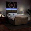 vidaXL Boxspring posteľ s matracom kapučínová 160x200 cm umelá koža