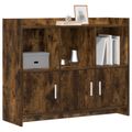 vidaXL Servírovacia skriňa Dymový dub 98,5 x 33 x 80 cm