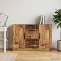 vidaXL Servírovacia skriňa Staré drevo 89 x 34,5 x 57 cm