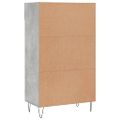 vidaXL Botník betónovo sivý 60x35x105 cm kompozitné drevo