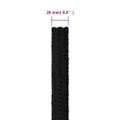 vidaXL Pracovné lano čierne 20 mm 50 m polyester