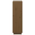 vidaXL Vysoká skrinka medovo-hnedá 110,5x35x117 cm masívna borovica