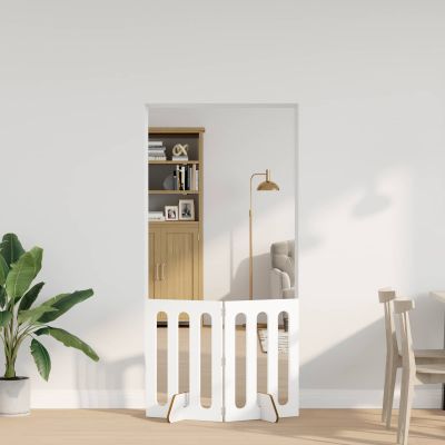 vidaXL Sklápacia bezpečnostná zábrana pre domáce zvieratá 2 pcs Biely