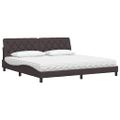 vidaXL Posteľ s matracom tmavohnedá 200x200 cm látka