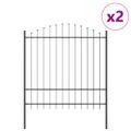 vidaXL Záhradný plot WOERDEN 2 ks 170 x 215 cm Sivá