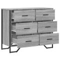 vidaXL Komoda so zásuvkami sivá sonoma 91x35,5x74,5cm kompozitné drevo