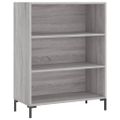 vidaXL Vysoká skrinka sivá sonoma 69,5x32,5x180 cm kompozitné drevo
