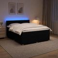 vidaXL Posteľ boxspring s matracom Čierna 140 x 190 cm Látka