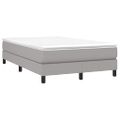 vidaXL Posteľný rám s boxspringom bledosivý 120x200 cm látka