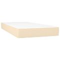 vidaXL Boxspring posteľ s matracom a LED krémová 120x190 cm látka