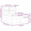 vidaXL Posteľ s pružinovým rámom Tmavo šedá 160 x 200 cm látka