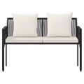 vidaXL Záhradné lavičky 2 -Seater 116 x 56 x 75 cm polyratan