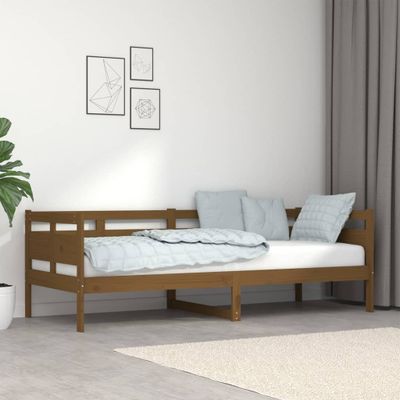 vidaXL Denná posteľ medovohnedá masívna borovica 80x200 cm