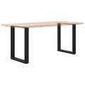 vidaXL Nohy k jedálenskému stolu v tvare U, 2 ks, čierne, 60 x (72-73) cm, oceľové