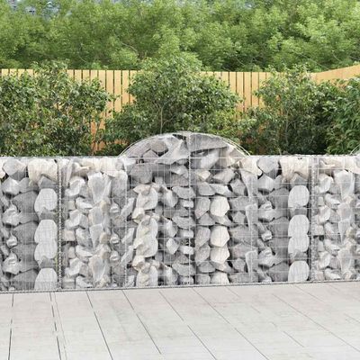 vidaXL Oblúkové gabiónové koše 18 ks 200x50x100/120cm pozinkov. železo