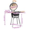 Záhradný keramický gril, údiareň Kamado, 33 cm