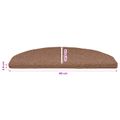vidaXL Samolepiace schodové rohože 15 ks 80 x 24,5 x 3,5 cm Hnedá