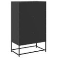 vidaXL Vysoká skrinka čierna 68x39x111,5 cm oceľ