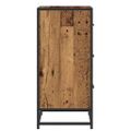 vidaXL Servírovacia skriňa Staré drevo 35,5 x 35 x 76 cm