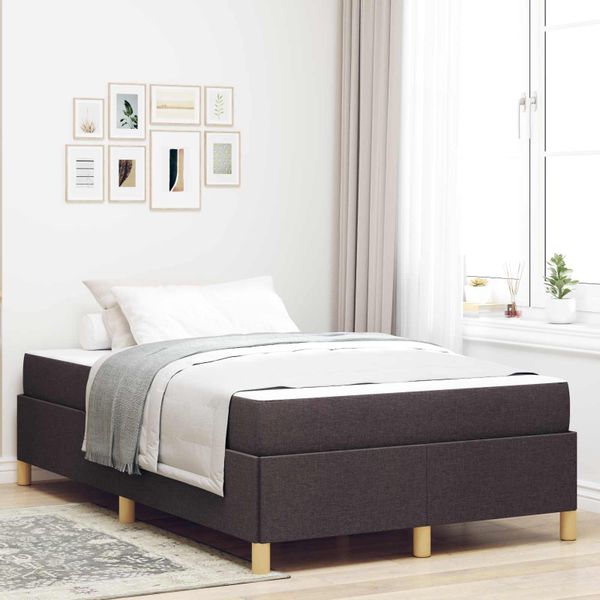 vidaXL Rám postele s matracmi Tmavohnedá 120 x 200 cm látka