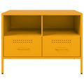 vidaXL TV skrinka horčicovožltá 68x39x50,5 cm oceľ
