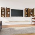vidaXL TV skrinky 4 ks dymový dub 30,5x30x90 cm spracované drevo