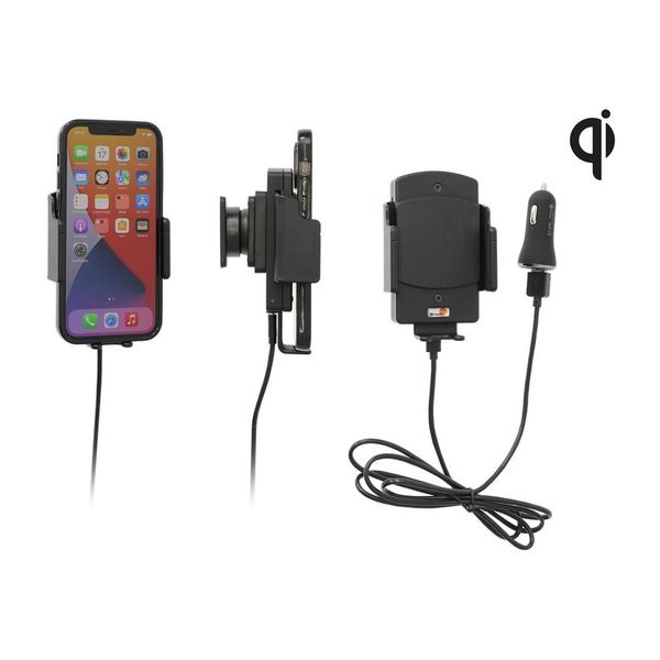 Brodit držiak s bezdrôtovým nabíjaním Qi 15W, nastaviteľný, š. 61-83 mm, hr. 6-11 mm, do CL