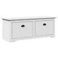 vidaXL Lavica do predsiene "BODO" Biela 114x40x45 cm