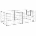 vidaXL Koterec pre psa strieborný 200x100x70 cm oceľový