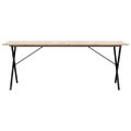 vidaXL Jedálenský stolík v tvare X 200x100x75 cm borovica a oceľ